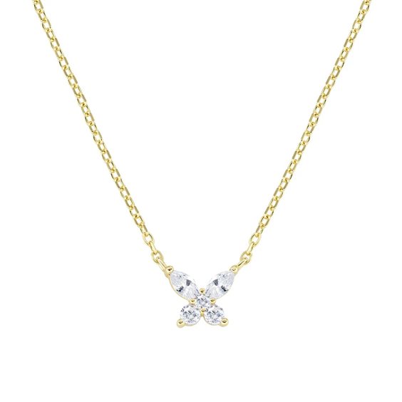 Collana Amen Donna Petali in Argento Zircone CLBUTGBB - CLBUTGBB